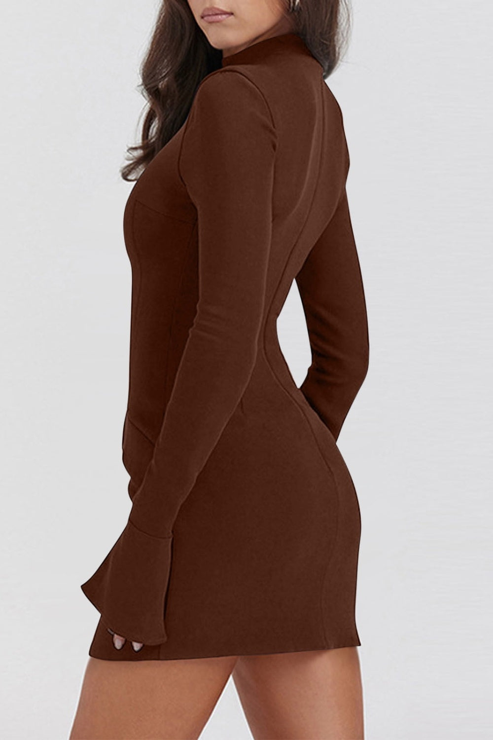 Mock Neck Mini Dress