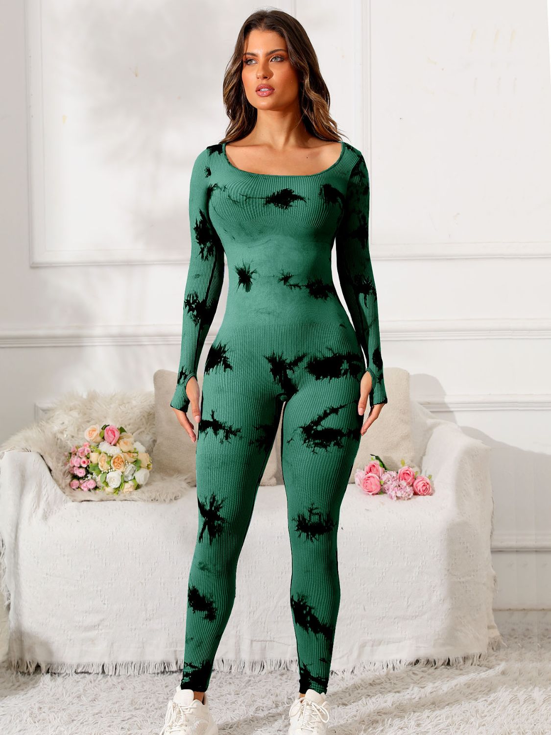 Scoop Neck Active Jumpsuit