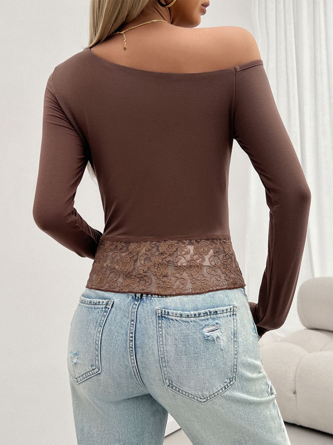 Long Sleeve Lace T-Shirt