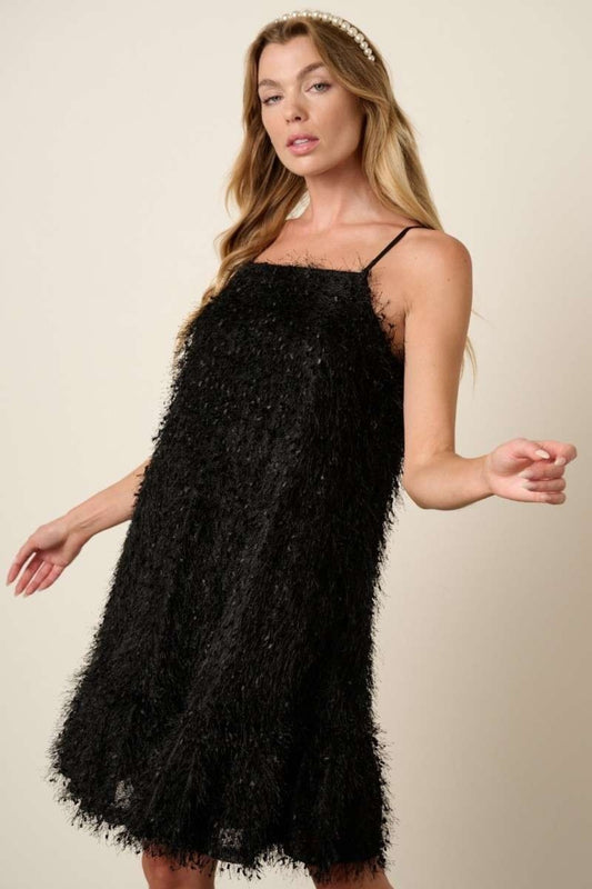 Feather Mini Cami Dress