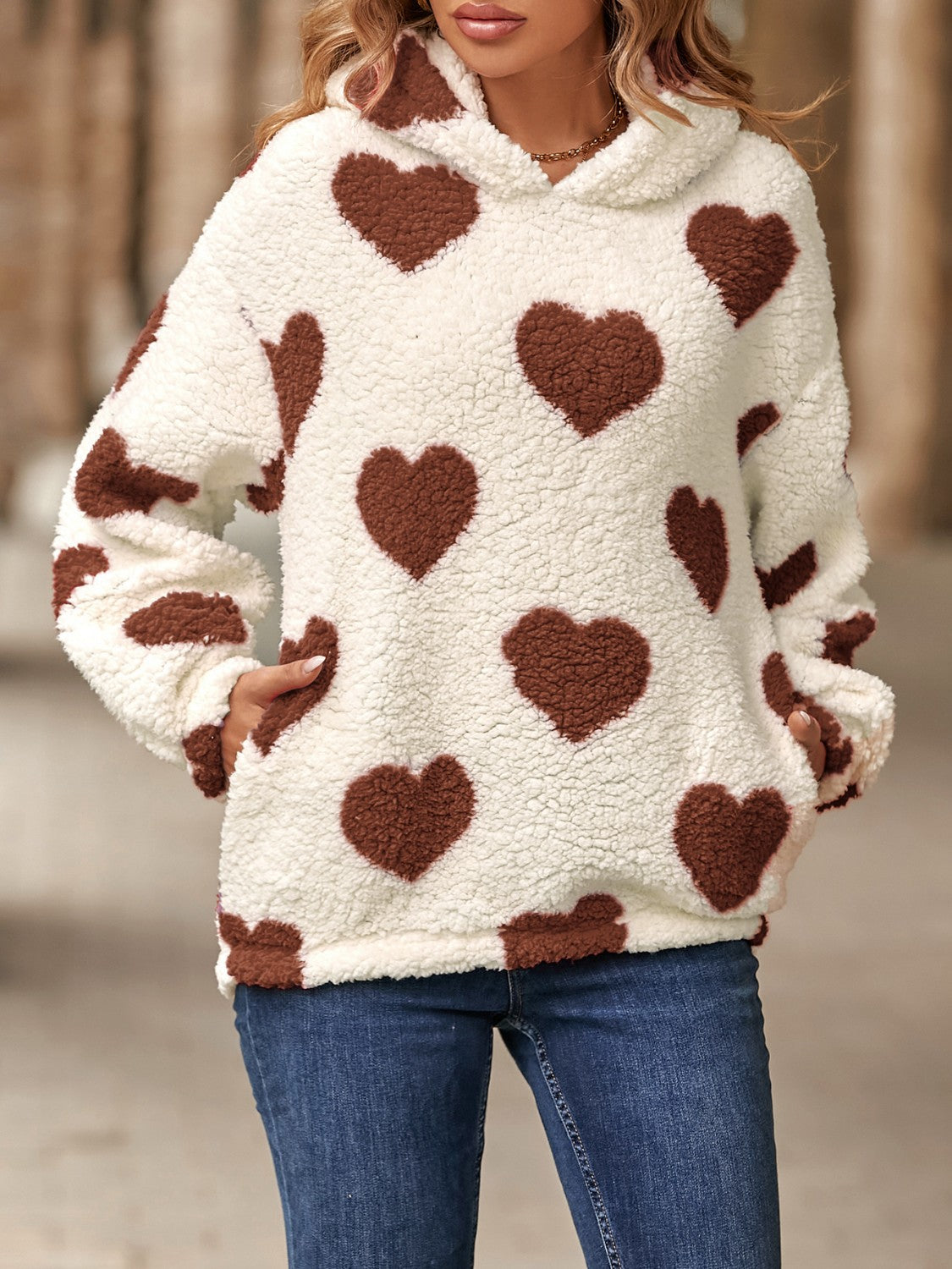 Fuzzy Heart Hoodie