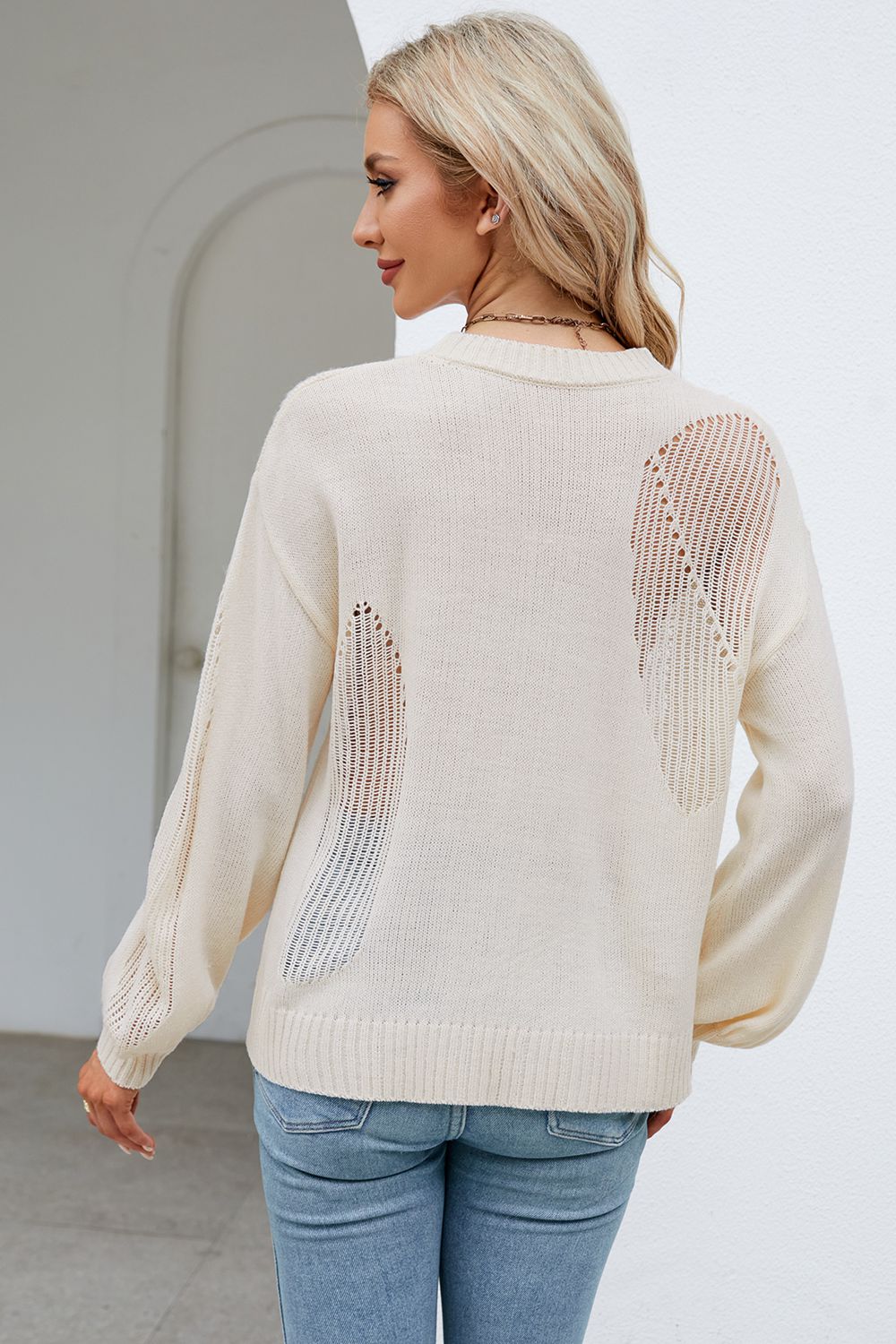 Dropped Shoulder Knit Top