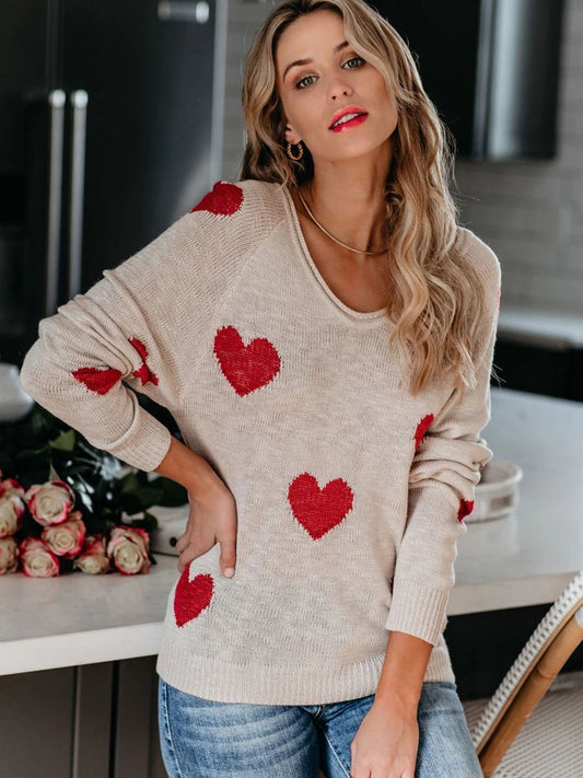 Heart Scoop Sweater