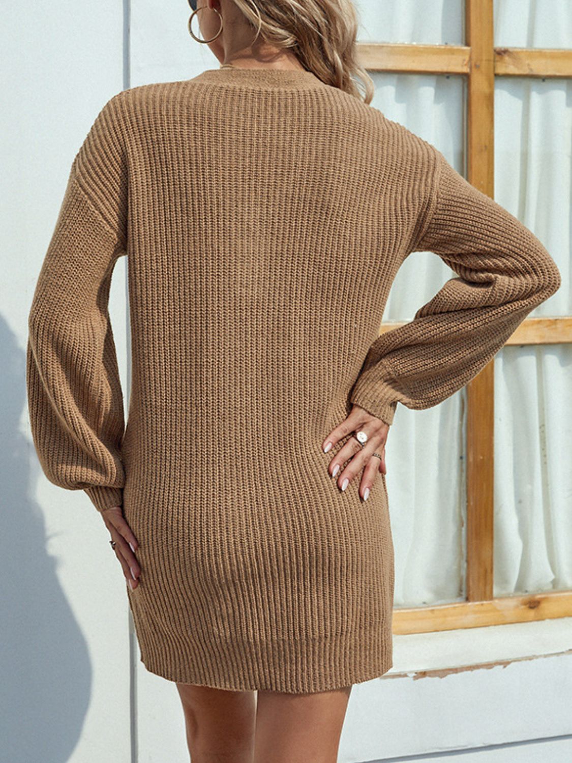 Buttoned Sweater Dress