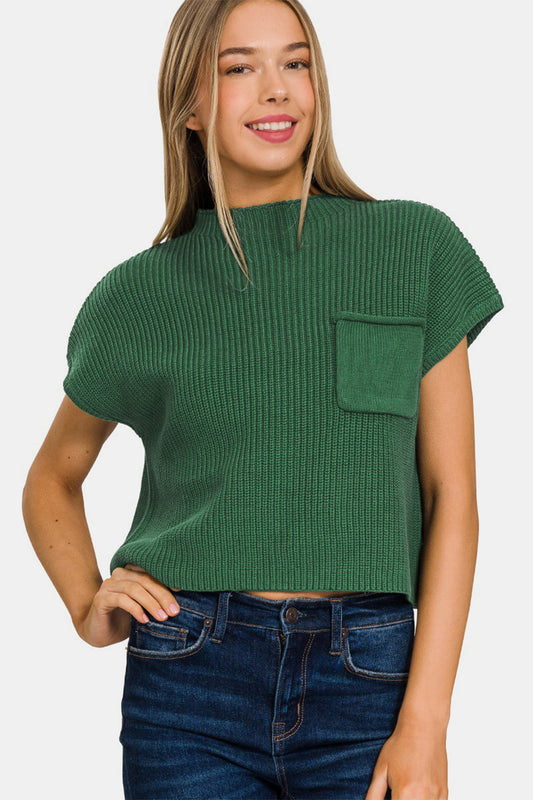 Short Sleeve Cropped Sweater