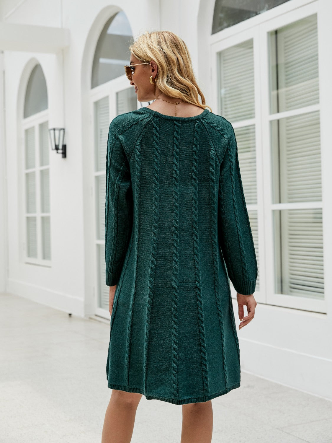 Cable-Knit Sweater Dress