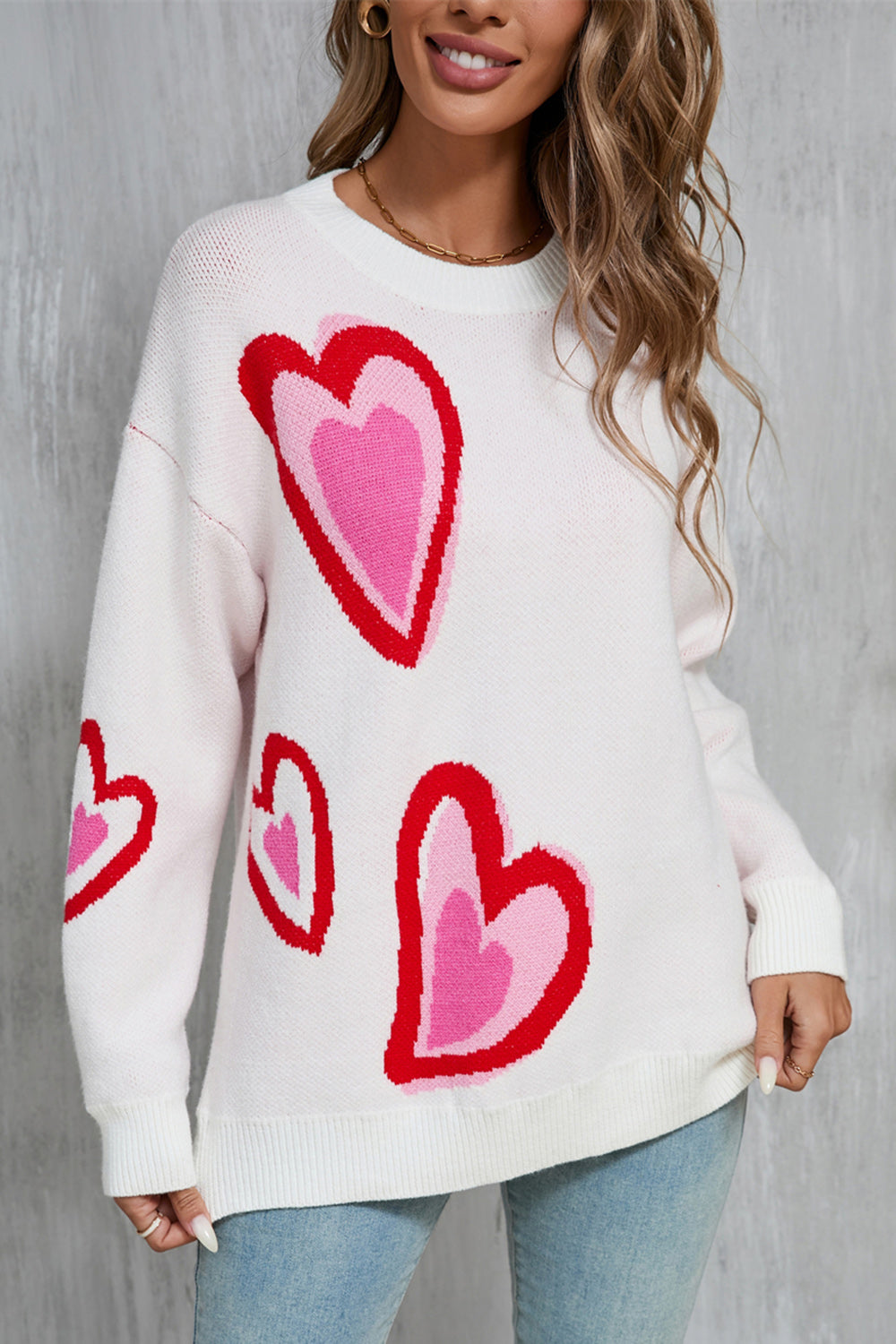 Heart Long Sleeve Sweater