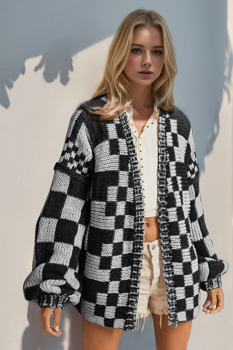 Checkered Cardigan