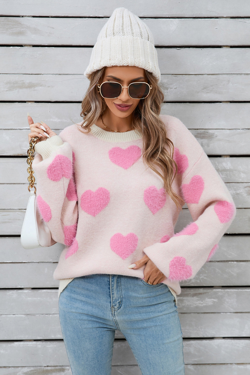 Heart Long Sleeve Sweater