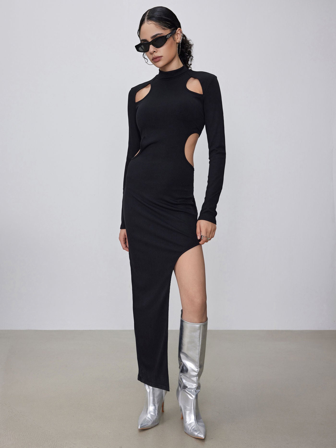 Crewneck Long Sleeve Dress