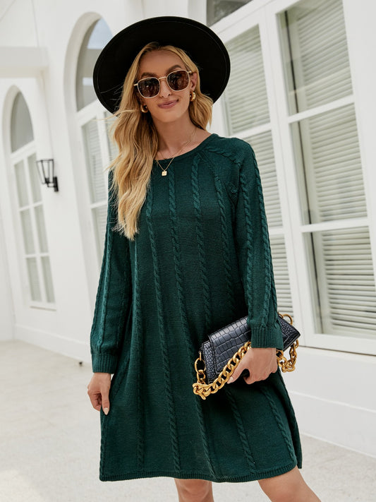 Cable-Knit Sweater Dress