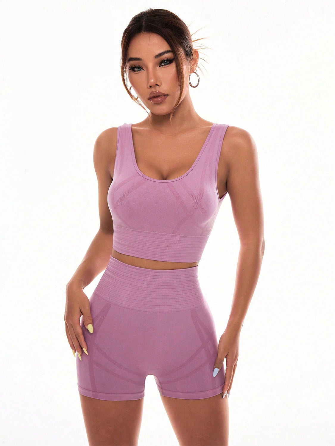 Scoop Neck Top and Shorts Set